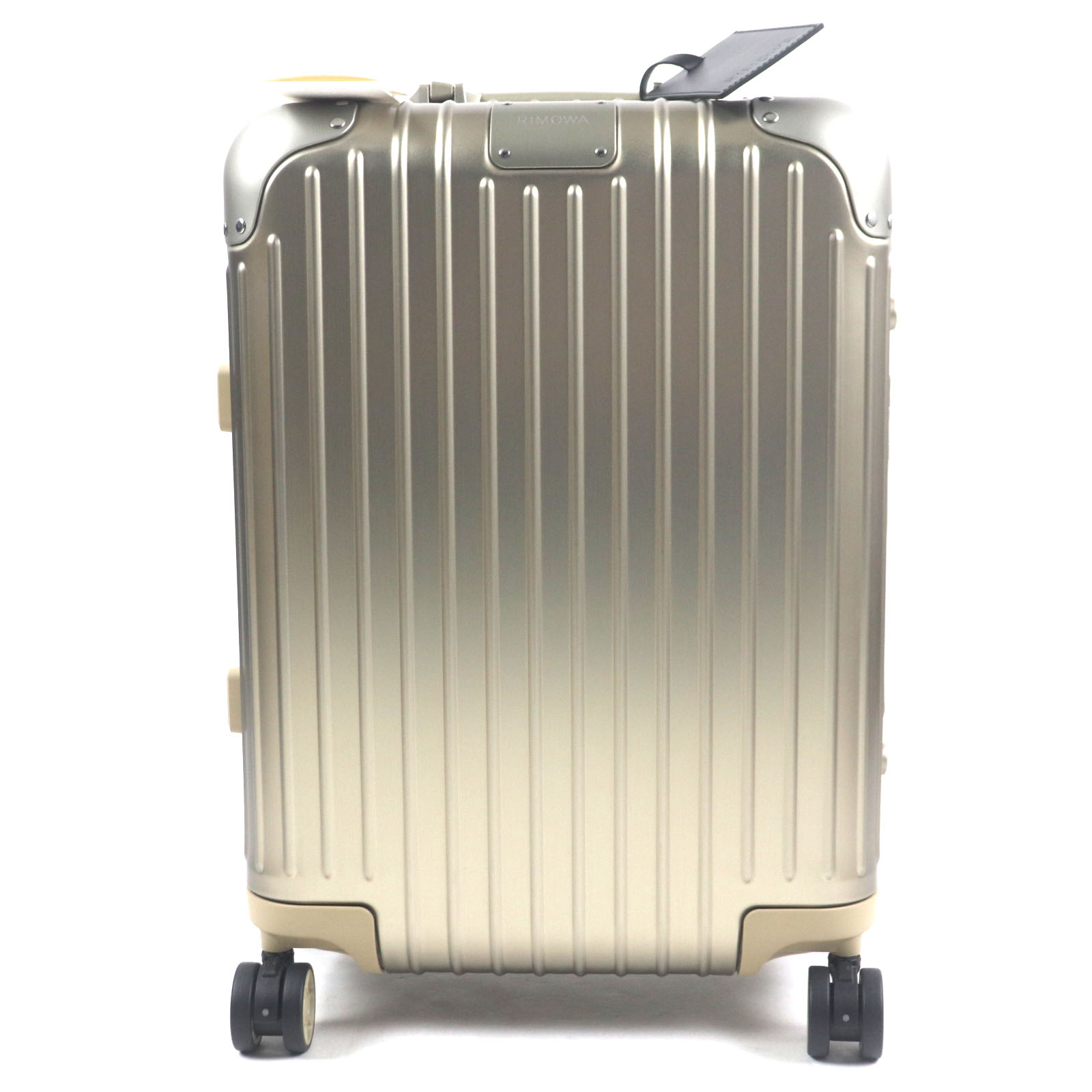 未使用品▼RIMOWA リモワ 9255303400 オリジナル キャビン アルミニウム TSAロック搭載 4輪 キャリー スーツケース チタニウム 保存袋付