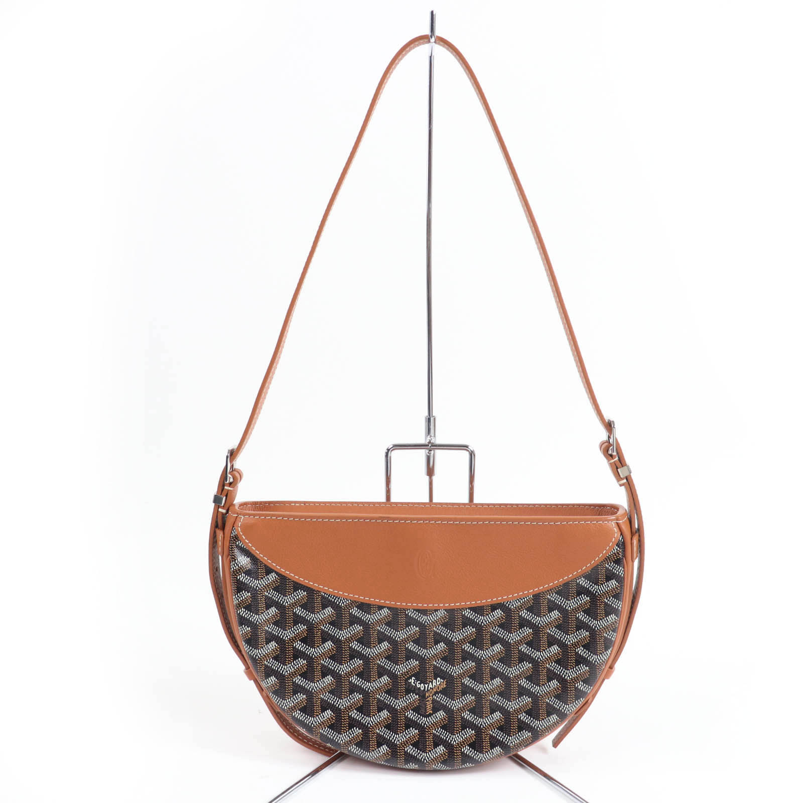 未使用品☆GOYARD ゴヤール ヒロンデル ショルダーバッグ ゴヤールディンキャンバス ロゴ総柄デザイン ブラック ブラウン レディース