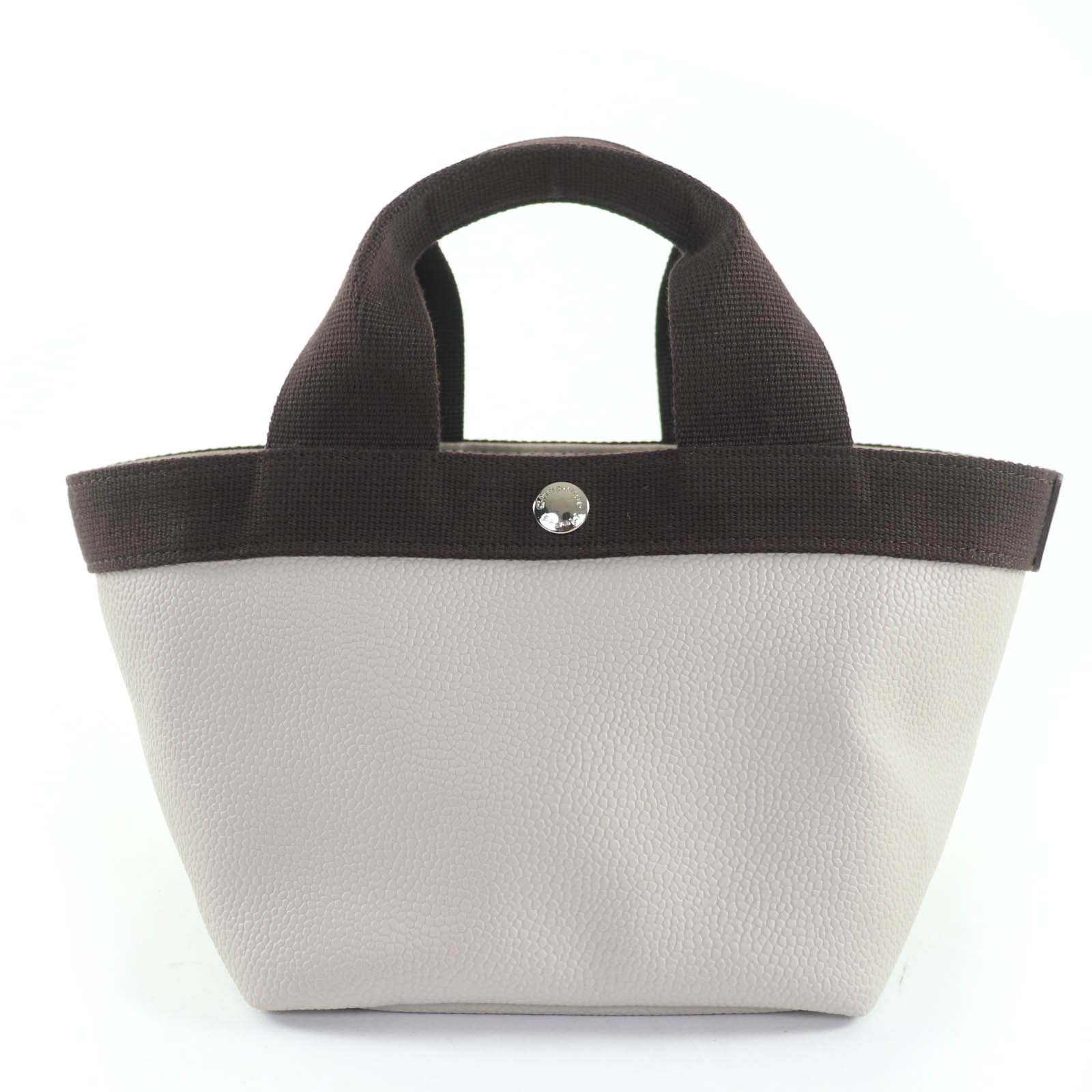 極美品☆Herve Chapelier エルベ・シャプリエ 701GP リュクス レザー 舟型トートバッグ ハンドバッグ ベージュ ブラウン フランス製