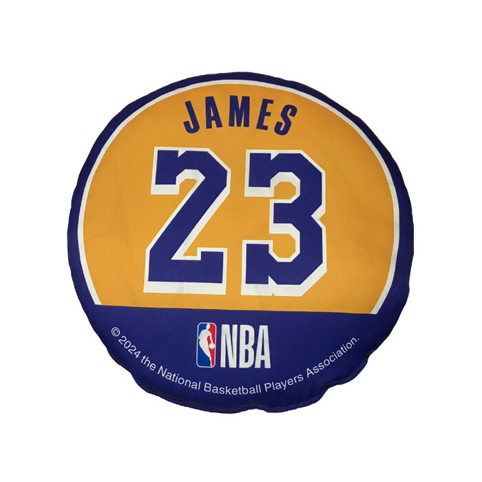 ジャスティス バスケットボール アクセサリー [nba54322 クッション] NBA_クッション_ロサンゼルスレイカーズ_レブロンジェームズ【ネコ