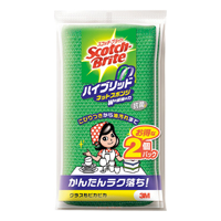 【商品番号】1285393【商品番号】1285393住友スリーエム スコッチ・ブライト キッチンスポンジ ハイブリッドネットスポンジ グリーン 2個掃除用品》キッチンスポンジJANコード：454862