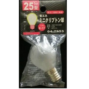 【商品番号】2073907【商品番号】2073907オーム電気 [ライト・照明】クリプトンランプ] ミニクリプトン球S35 25W型ホワイト電球・蛍光管》クリプトン電球JANコード：497127547
