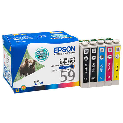 【商品番号】442194【商品番号】442194EPSON インクカートリッジ(5本インクパック・ブラック2本入り)(IC5CL59)プリンタ・スキャナ・トナー》インクカートリッジJANコード：498