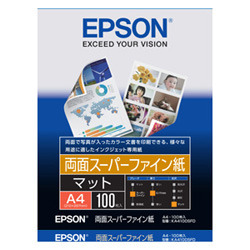【商品番号】6558293【商品番号】6558293EPSON 両面スーパーファイン紙(A4/100枚)(KA4100SFD)コピー・印刷用紙》コピー用紙JANコード：4988617310162