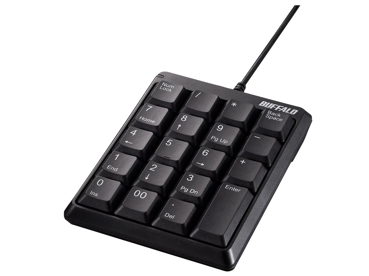 【商品番号】7878957【商品番号】7878957バッファロー 有線コンパクトテンキーボード ブラック(BSTK110BK)キーボード・マウス》テンキーJANコード：4950190373209