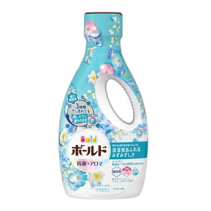 ■商品説明 【商品詳細】 ●24時間抗菌、柔軟剤入り洗剤 ●みずみずしい爽やかな香り ●すすぎ1回OK ●内容量：640g ●成分：界面活性剤(19％、アルキルエーテル硫酸エステル塩、ポリオキシエチレ