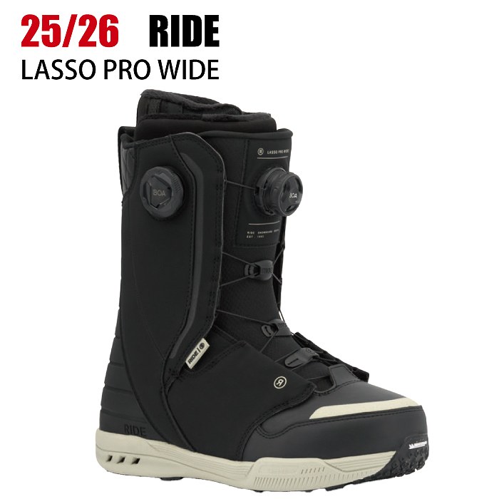 [商品名] 2025/2026 RIDE LASSO PRO WIDE[サイズ] 25.0cm〜31.0cm[カテゴリ] ダブルBOA/フリースタイル/グラトリ/ラントリ/パークIntuition-T