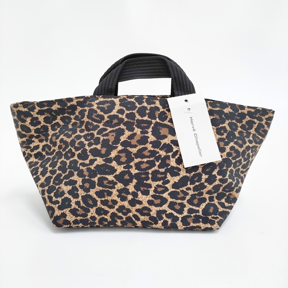 Herve Chapelier 新品 901F ナイロン舟型トートS パンサー 定価21780円 トートバッグ ベージュ レディース エルベ・シャプリエ【中古】5-