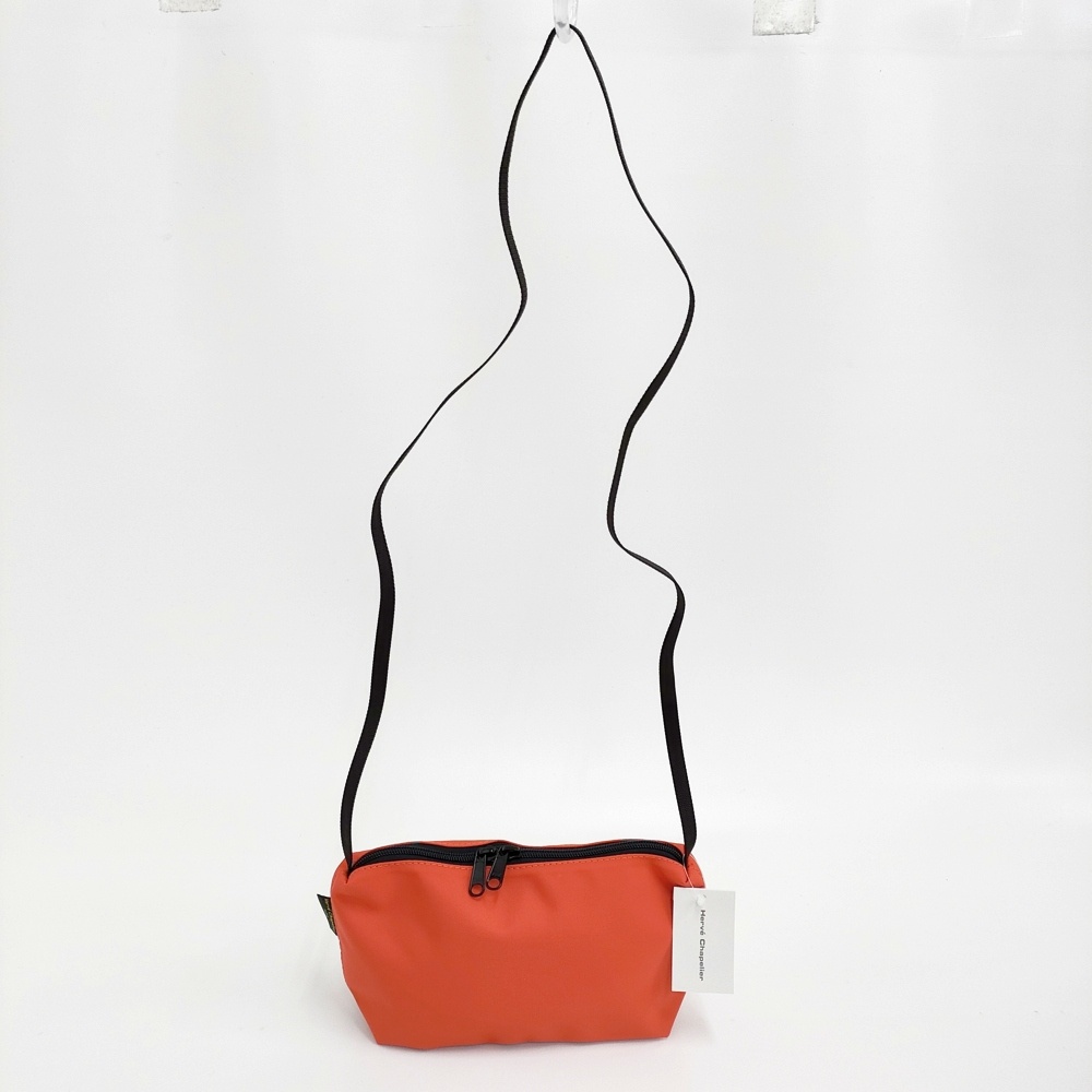 Herve Chapelier 新品 2884N ナイロンスクエアショルダーサンギーヌ 定価34980円 オレンジ レディース エルベ・シャプリエ【中古】5-0930