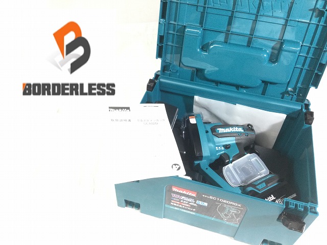 商品名:&star;未使用品&star; makita マキタ 18V 充電式全ネジカッター SC102DRGX 青/ブルー バッテリー2個(6.0Ah)充電器+ケース ランク:SS 