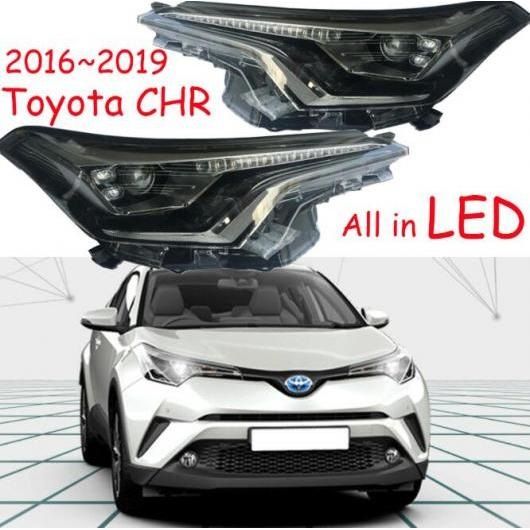 1ピース 2017-2019 バンパー ヘッド ライト 適用: トヨタ CHR ヘッドライト CH-R CH R 1セット 2ピース トヨタ CHR 2016-2019 AL-OO-0725