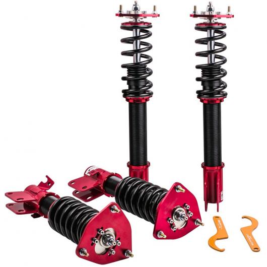 24 ウェイ 調整可能 ダンパー 高さ コイルオーバー サスペンション ショック キット 適用: スバル インプレッサ WRX GDA GDB サーブ/SAAB