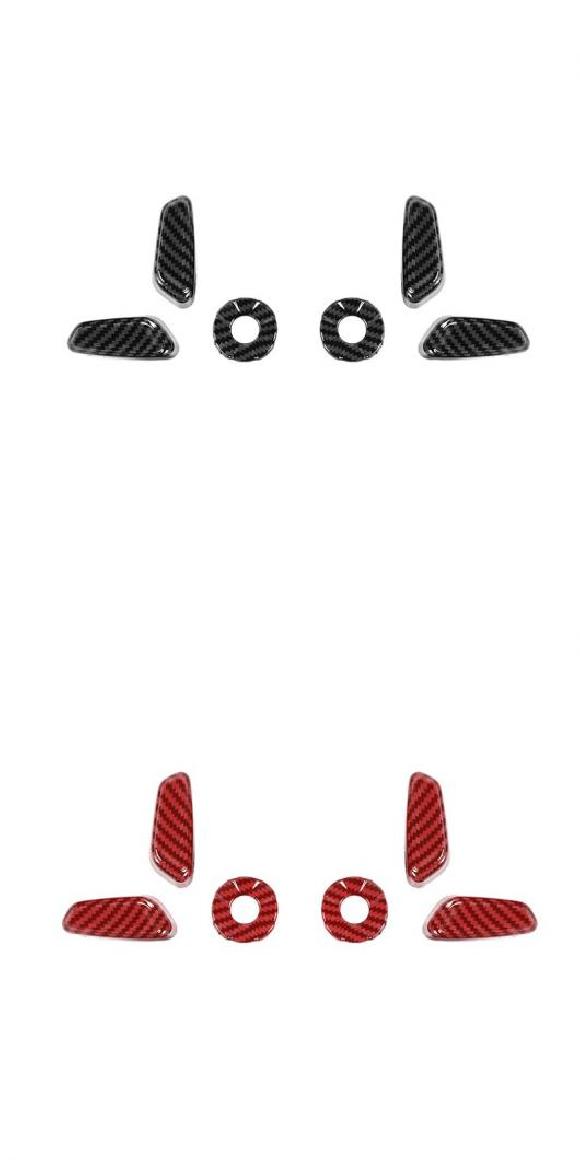 AL 電動 シート アジャスター 調整 スイッチ ノブ 装飾 カバー トリム アクセサリー 適用: フォード/FORD F150 ブラックカーボン・レッドカーボン AL-RR-2633 カラー: ブラ