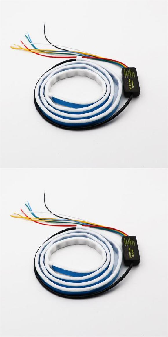 AL 1.2M 12V リア トランク テール フロー ライト LED ストリップ ダイナミック ライト オート ウインカー ライト タイプ001・ブルー AL-RR-5747 バリエーション: タイ