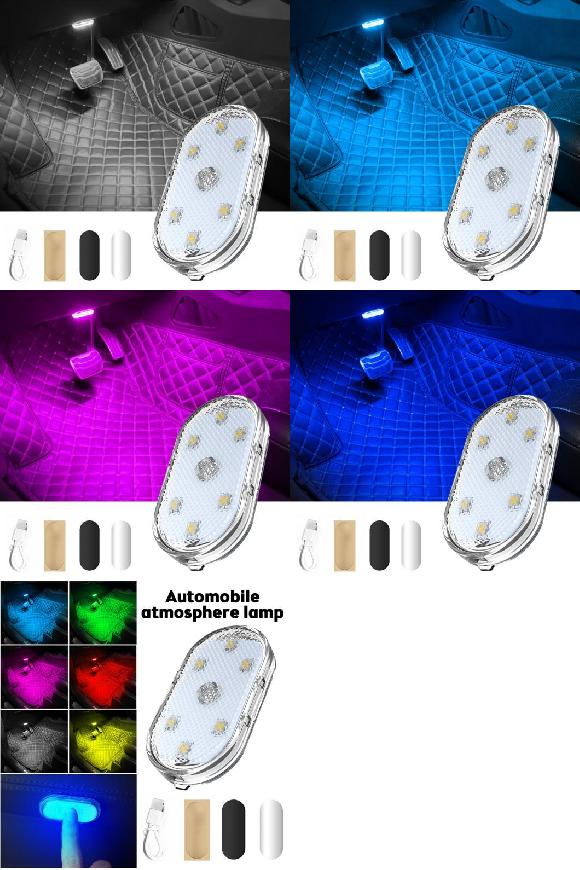 AL カラフル 装飾 ライト LED リード ランプ USB 充電 タッチ ライト ルーフ エマージェンシー ライト ホワイト〜カラフル AL-RR-6806 バリエーション: タイプ001:ホワイト