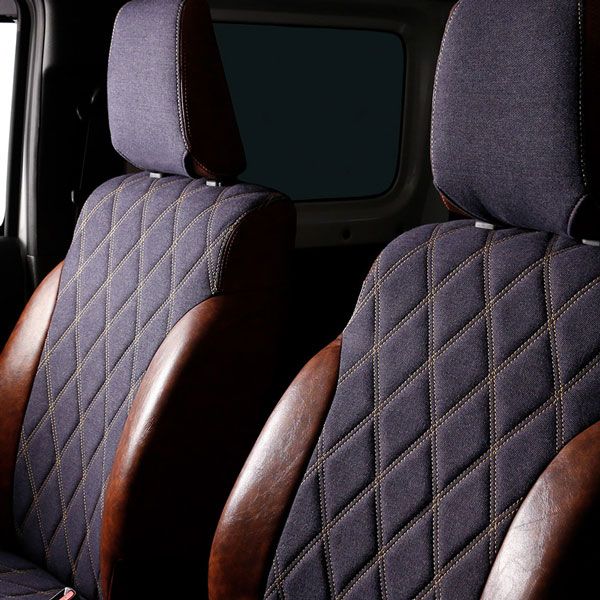 ベレッツァ ヴィンテージデニム シートカバー ピクシススペース/カスタム ムーヴコンテ/カスタム 575/585系 ダイア 選べる7カラー 選べる