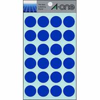 エーワン(A-one) カラーラベル 青 20mm丸 入数：1パック(14シート) 07042(33463) 丸ラベル 丸シール シール ステッカー ラベル ふせん ブルー BLUE490618607