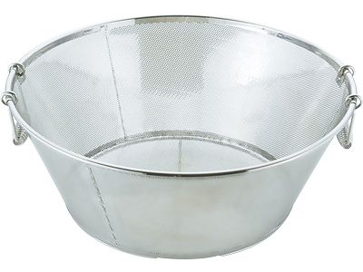 UK 18-8 パンチング揚げザル 平底 55cm (001482-055) 水切りかご 台所 キッチン 給食 外食 レストラン 食品工場 厨房 厨房道具 調理器具 業務用 業務 施設 学校 介護施設