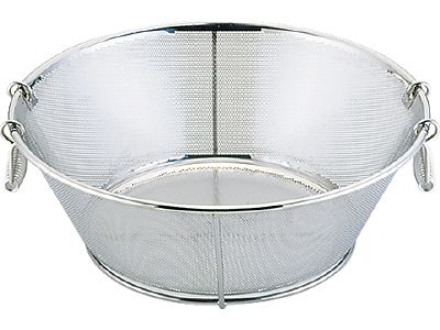 UK 18-8 パンチング揚げザル 平底 55cm 補強付 (070414-055) 水切りかご 台所 キッチン 給食 外食 レストラン 食品工場 厨房 厨房道具 調理器具 業務用 業務 施設 学校 