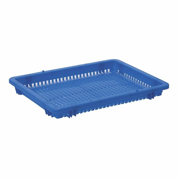サンコープラスチック(Sanko Plastic) ワイドバスケット ブルー ハーフ ポリエチレン ABS3401 サンコー バスケット カゴ かご 篭 ひもの干し 干物 ひもの 干しネット 干し網 