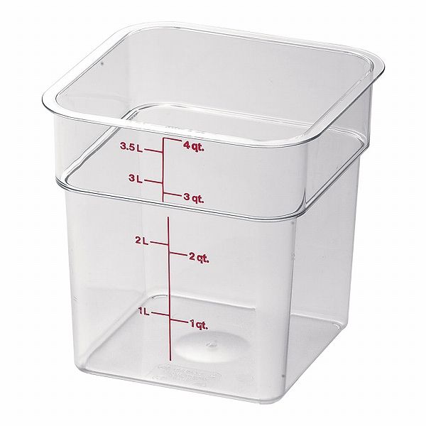 CAMBRO(キャンブロ) 角型フードコンテナー クリア 3.8L 4SFSCW(AHC03004)