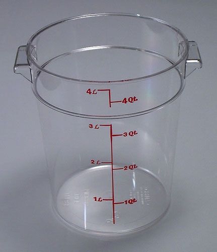 CAMBRO(キャンブロ) 丸型フードコンテナー クリア 3.8L RFSCW4(AHC05004) きゃんぶろ バット コンテナ コンテナー 番重 ボックス 保存容器 食品保存容器 丸型 フードコン