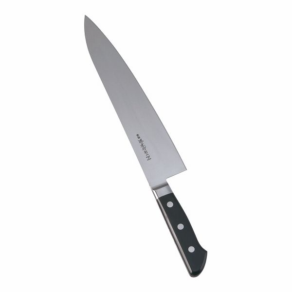青木刃物製作所 日本鋼 牛刀 27cm 両刃 ツバ付 ANH02027 牛刀包丁 シェフナイフ 洋包丁 万能包丁 料理包丁 文化包丁 キッチンナイフ 包丁 ナイフ ハガネ 鋼4582226413001