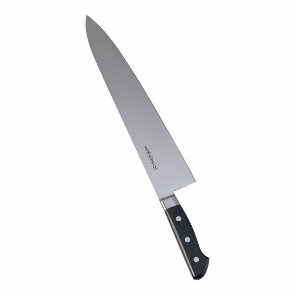 青木刃物製作所 日本鋼 牛刀 33cm 両刃 ツバ付 ANH02033 牛刀包丁 シェフナイフ 洋包丁 万能包丁 料理包丁 文化包丁 キッチンナイフ 包丁 ナイフ ハガネ 鋼4582226413025
