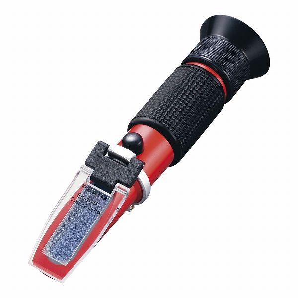 佐藤計量器(SATO) 手持屈折計 Brix 28.0〜62.0％ 自動温度補正付 SK-101R(BKS0901) 佐藤計量器製作所 屈折計 屈折濃度計 塩分計測器 糖分計測器 計測器 測定器 塩分