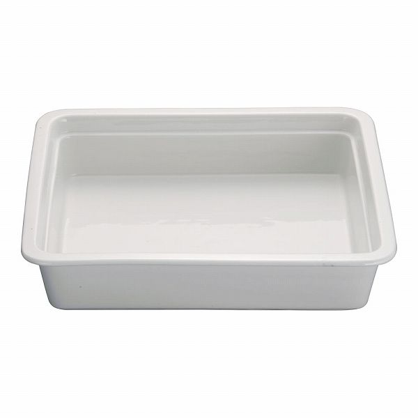 ROYALE(ロイヤル) 角ガストロノームパン ホワイト 2/3 陶器製 PB625-23(NGS021) PB625-23 NGS021 ロイヤル陶器 ホテルパン フードパン ガストロノームパン G