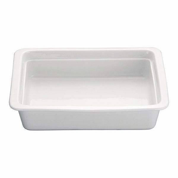 ROYALE(ロイヤル) 角ガストロノームパン ホワイト 1/2 陶器製 PB625-12(NGS031) PB625-12 NGS031 ロイヤル陶器 ホテルパン フードパン ガストロノームパン G