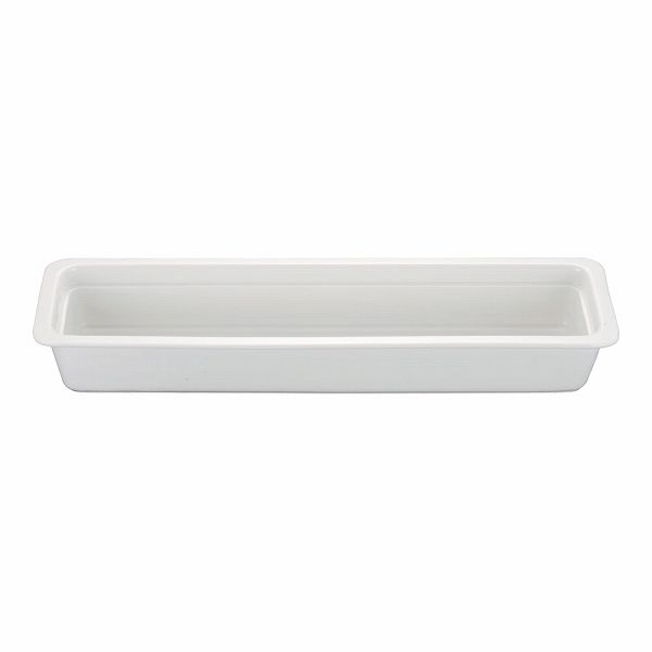 ROYALE(ロイヤル) 角ガストロノームパン ホワイト 2/4 陶器製 PB625-24(NGS0701) PB625-24 NGS0701 ロイヤル陶器 ホテルパン フードパン ガストロノームパン
