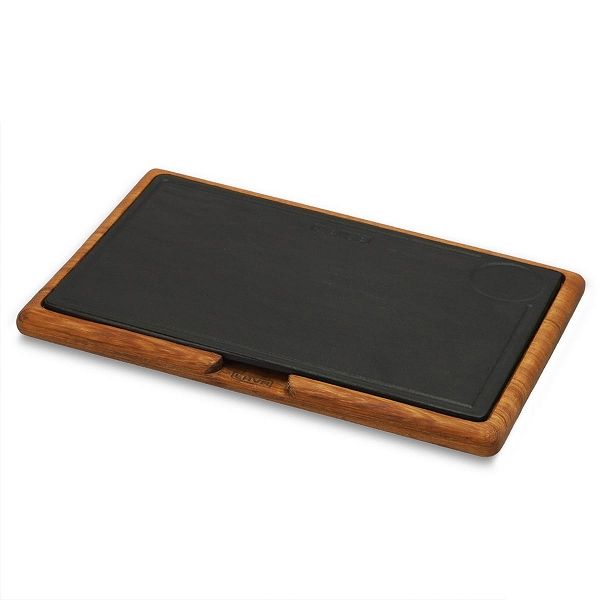 LAVA ストーブホットプレート エコブラック 22×33cm LV0072 ストーブ ホットプレート 鉄板焼き 蓄熱 保温 お皿 ディッシュ プレート 角型 ステーキ ハンバーグ 魚 鋳物ホーロー 