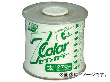 たくみ 7COLOR 太 ホワイト 270m 4813(7515405) たくみ TAKUMI 4813 セブンカラー 270M 270メートル 4306395000 測量器 工事用品 測量用品 水糸