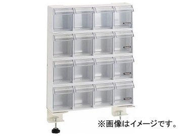 トラスコ中山 卓上用クリアポケットスタンドセット CPB-4X4段 固定金具付 CPB-4SK(7657773) CPB4SK 8000228041 TRUSCO TOキャビネット部材 物流保管用品 