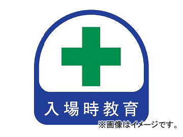 トーヨーセフティー ヘルメット用ステッカー 35×35mm 入場時教育 入数：1セット(2枚) No.68-014 TOYO SAFETY シール 保護帽 安全帽 防護帽 防災 避難 土木 建設 工事