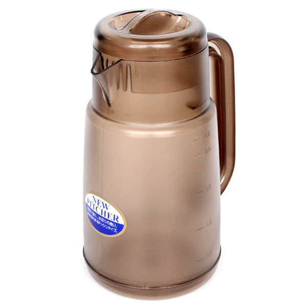 山研工業(Yamaken Kogyo) ニューピッチャー ブラウン 2.2L ポリカーボネイト製 安定感のあるどっしりタイプ やまけんこうぎょう ピッチャー ウォーターピッチャー ドリンクピッチャー 