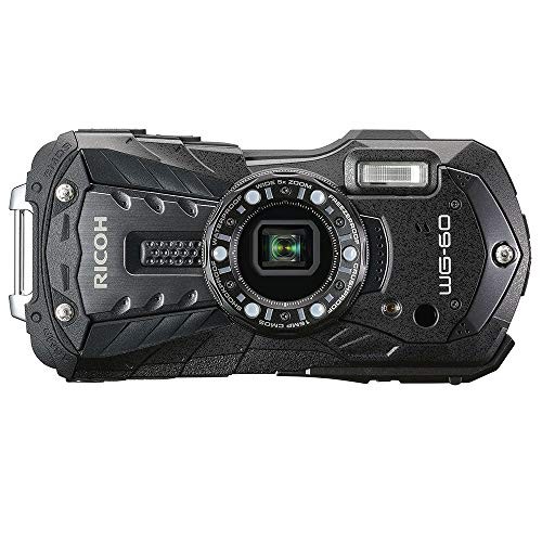 (中古品) RICOH WG-60 ブラック 本格防水デジタルカメラ 14メートル防水 耐衝撃 防塵 耐寒 高画質1600万画素 水中専用マーメードモード搭載 仕事に使える「CALSモード」搭載 【メ
