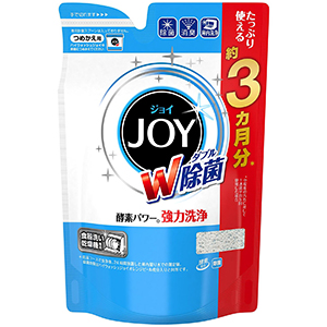 特徴「食器洗い洗浄機」には食洗機用ジョイ！ハイウォッシュジョイ、食器も庫内もピカピカ「粉末タイプ」。酵素パワーで強力洗浄。強力除菌でニオイも落とす！食器の量に合わせて調節できる粉末タイプ*つめかえ用必