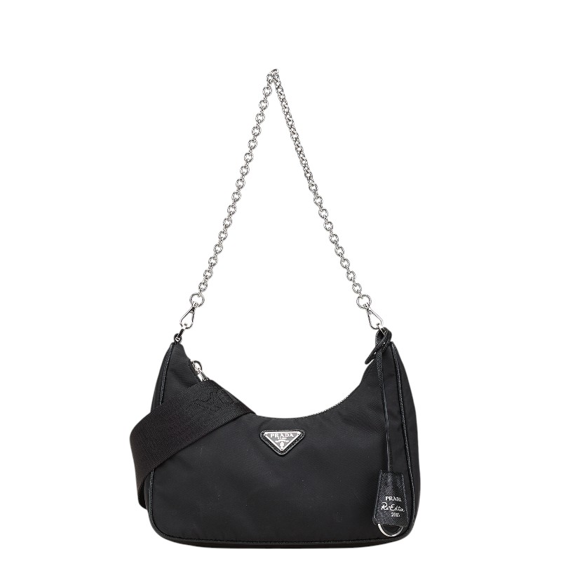 ■商品情報 [管理番号]205-09117 [ブランド]プラダ（PRADA） [型番]1BH204 [対象]レディース [カラー] ブラック [シリーズ]三角ロゴプレート [素材]ナイロン [サイズ]