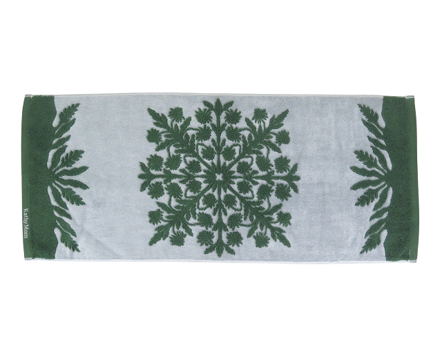 キャシーマム フェイスタオル Kathy Mom Island Style ハワイアン ノヘアシリーズ タオル (ゲッカビジン/グレー) ハワイアン雑貨 ハワイ