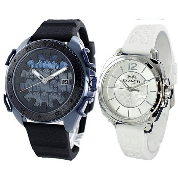コーチ メンズ レディース ペアウォッチ 腕時計 手表 友達 カップル 記念日 おしゃれ ペア ギフト ブランド C001 boyfriend ブラック ホ
