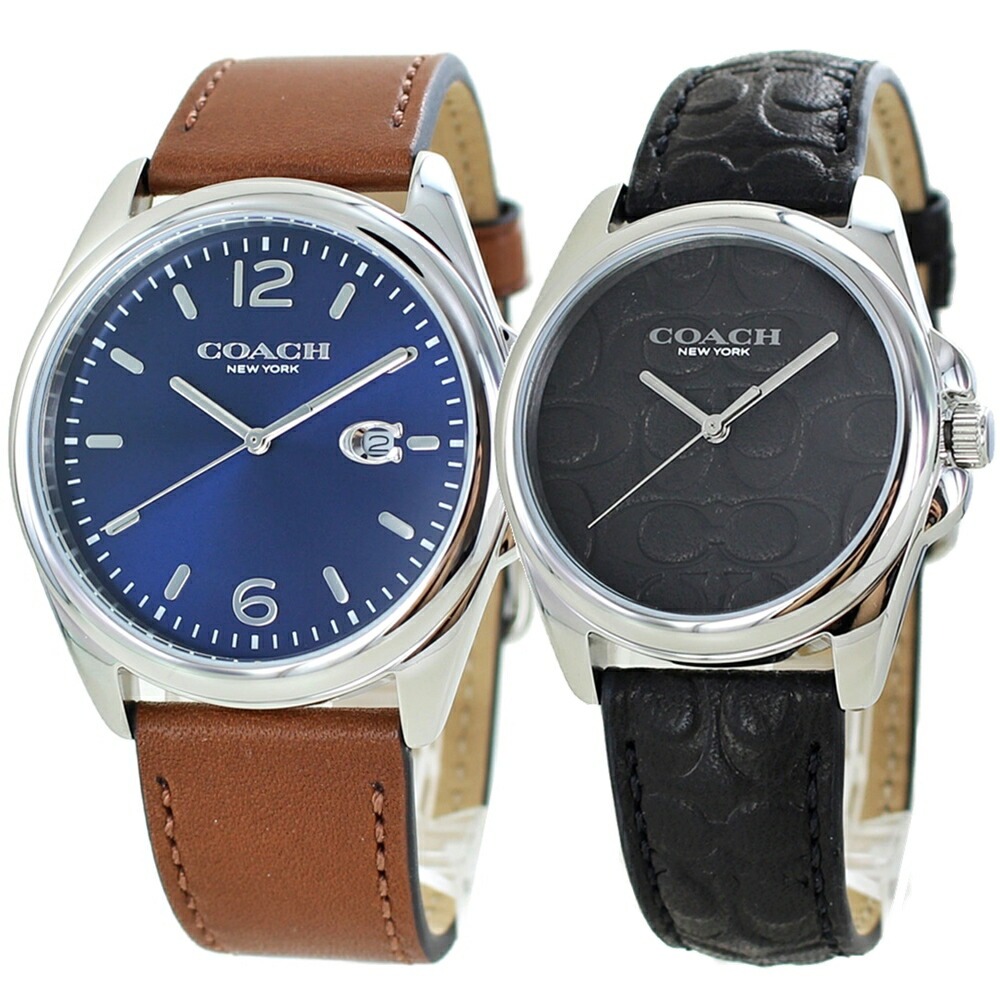 ペアギフト おすすめ コーチ ペアウォッチ 腕時計 手表 メンズ レディース 革ベルト 夫婦 両親結婚祝い ブランド 時計 シンプル ペア カ