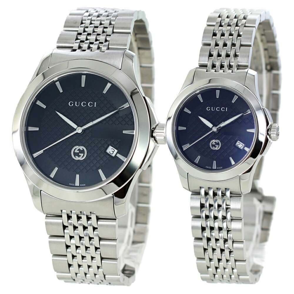ペアウォッチ 婚約 結婚祝い 結婚記念日 プレゼント グッチ 腕時計 手表 夫婦 高級 GUCCI 時計 Gタイムレス メンズ レディース カップル