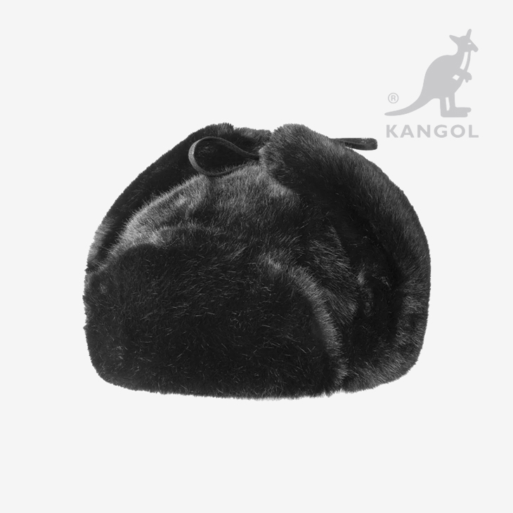 ・KANGOL｜Faux Fur Trapper/ カンゴール/フェイク ファー トラッパー/ブラック #