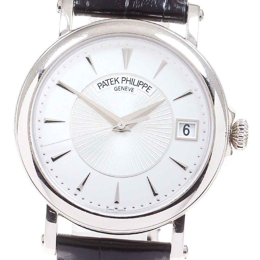 パテックフィリップ PATEK PHILIPPE 5153G-010 カラトラバ K18WG デイト 自動巻き メンズ 箱・保証書付き_833463