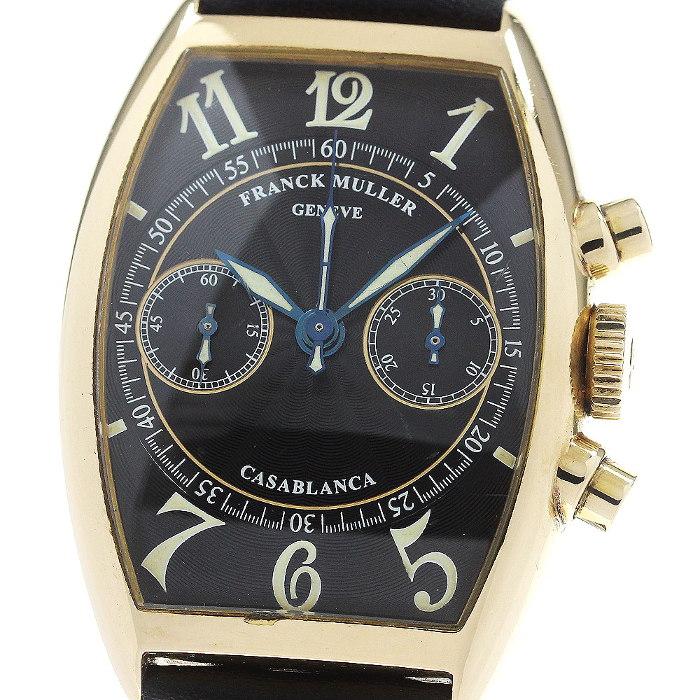 フランクミュラー FRANCK MULLER 5850CCC カサブランカ K18YG クロノグラフ 手巻き メンズ _863148