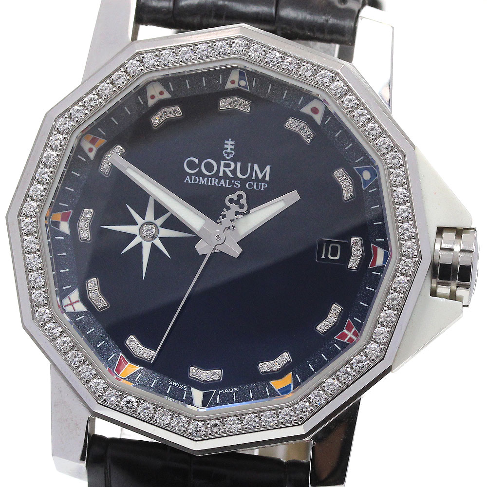 コルム CORUM 01.0025/082.961.47/F379 PN13 アドミラルズカップ コンペティション 40 ダイヤモンド 自動巻き メンズ 箱付き_867496