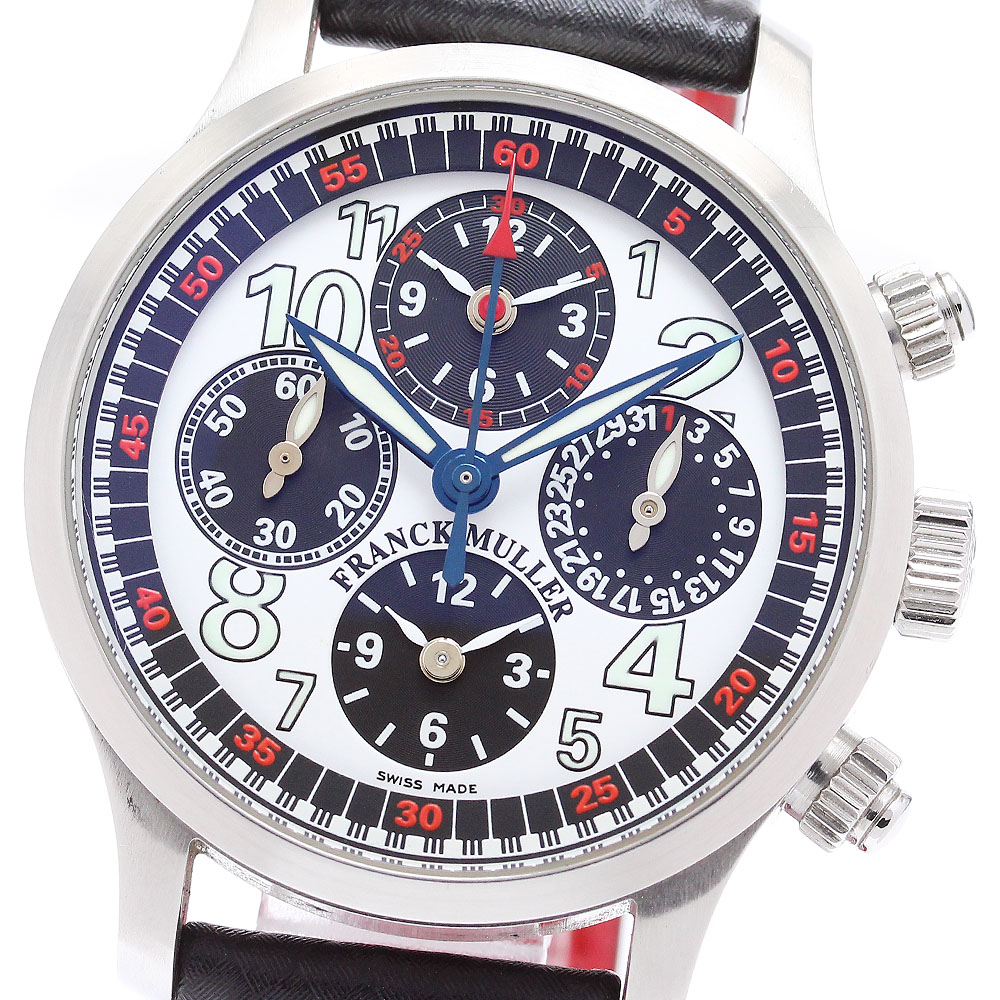 フランクミュラー FRANCK MULLER TRANS AM CC MB トランスアメリカ クロノグラフ 自動巻き メンズ 保証書付き_876535
