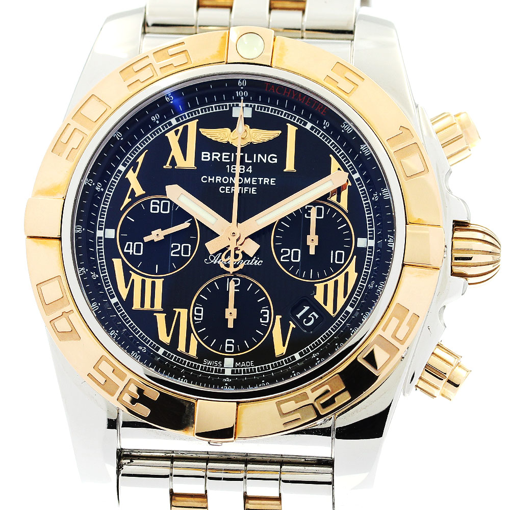 ブライトリング BREITLING CB0110 クロノマット44 K18PGコンビ 自動巻き メンズ 良品 保証書付き_879859
